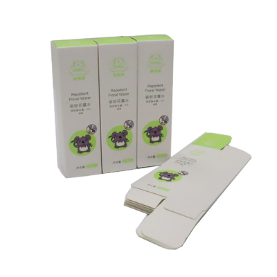 UV Coating Medicine Packaging Box For Repellent Floral Water CMYK Offset Printing