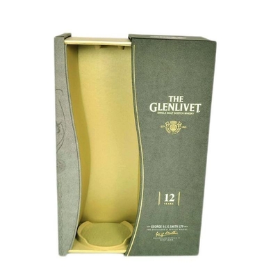 Whisky Wine Packing Boxes With Velvet Base ISO9001 ISO14001 ROHS certificate