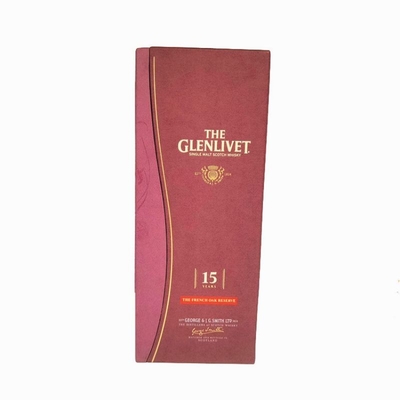 Whisky Wine Packing Boxes With Velvet Base ISO9001 ISO14001 ROHS certificate