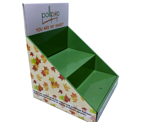 Desk PDQ Display Boxes For Toy Foods 1C Offset Printing Gloss Lamination