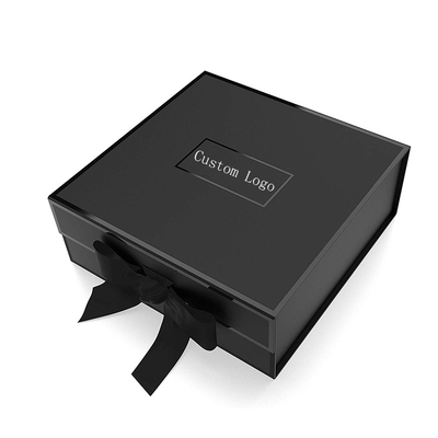 Contenitore di regalo di carta rigido di lusso, greyboard pieghevole nero 1200 della scatola avvolgere le carte nere o marroni