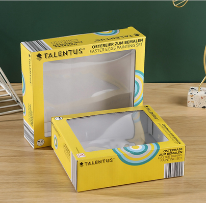 il PMS 4C ha sfalsato Toy Packaging Box con e flauto della finestra ha ondulato il materiale di carta
